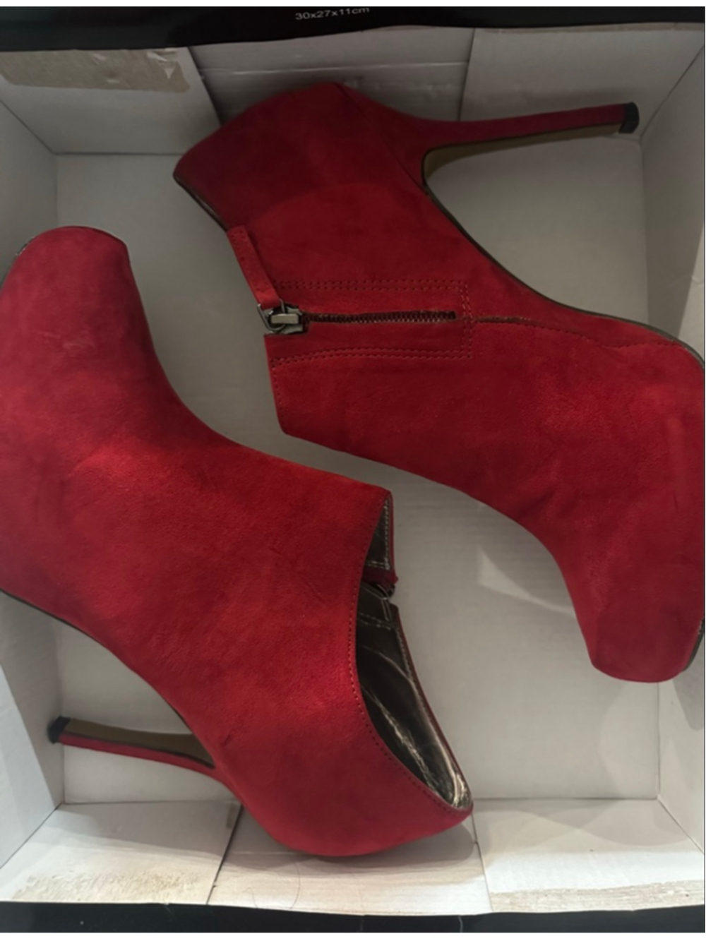 Women's 58 and Lex Red Suede Ankle Booties